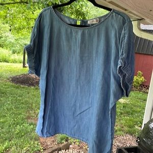 Vineyard vines smooth blue cotton shirt